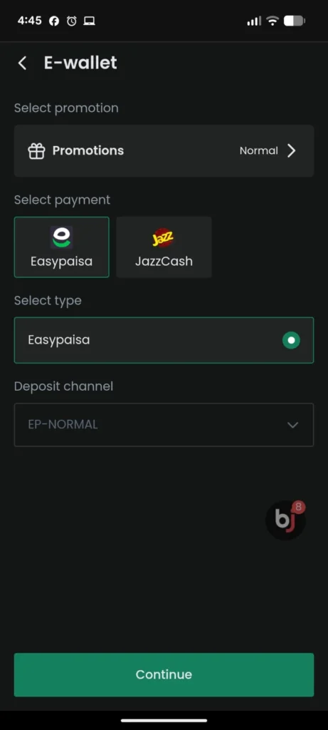 Baji99 Game Deposit Screenshot