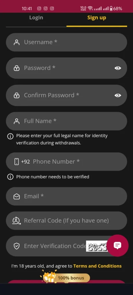 JW7 Game Registration Screenshot
