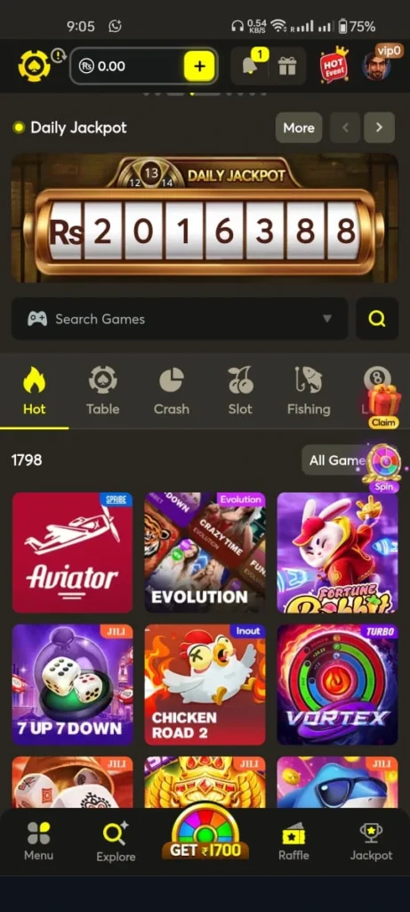 9Pkr Game interface screenshot