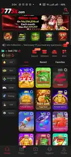 777sx Game APK interface 